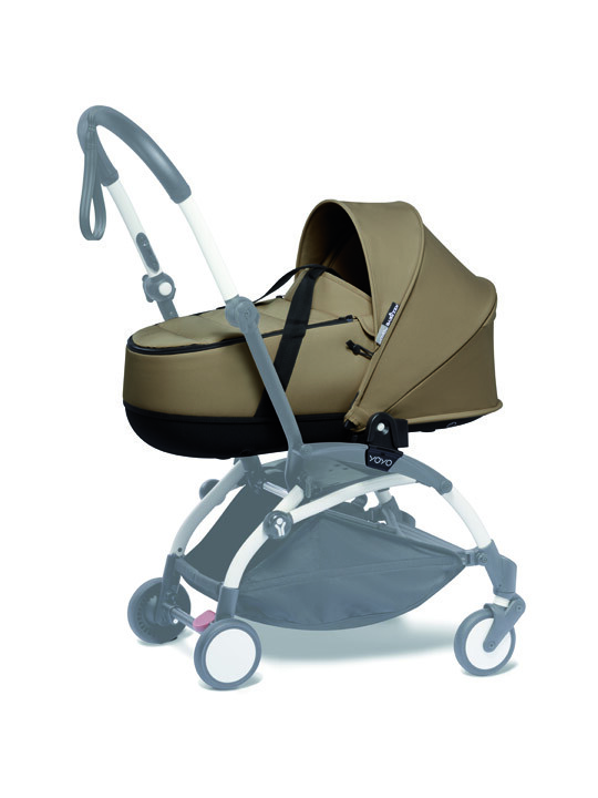 Babyzen YOYO2 Stroller White Frame with Toffee Bassinet image number 6